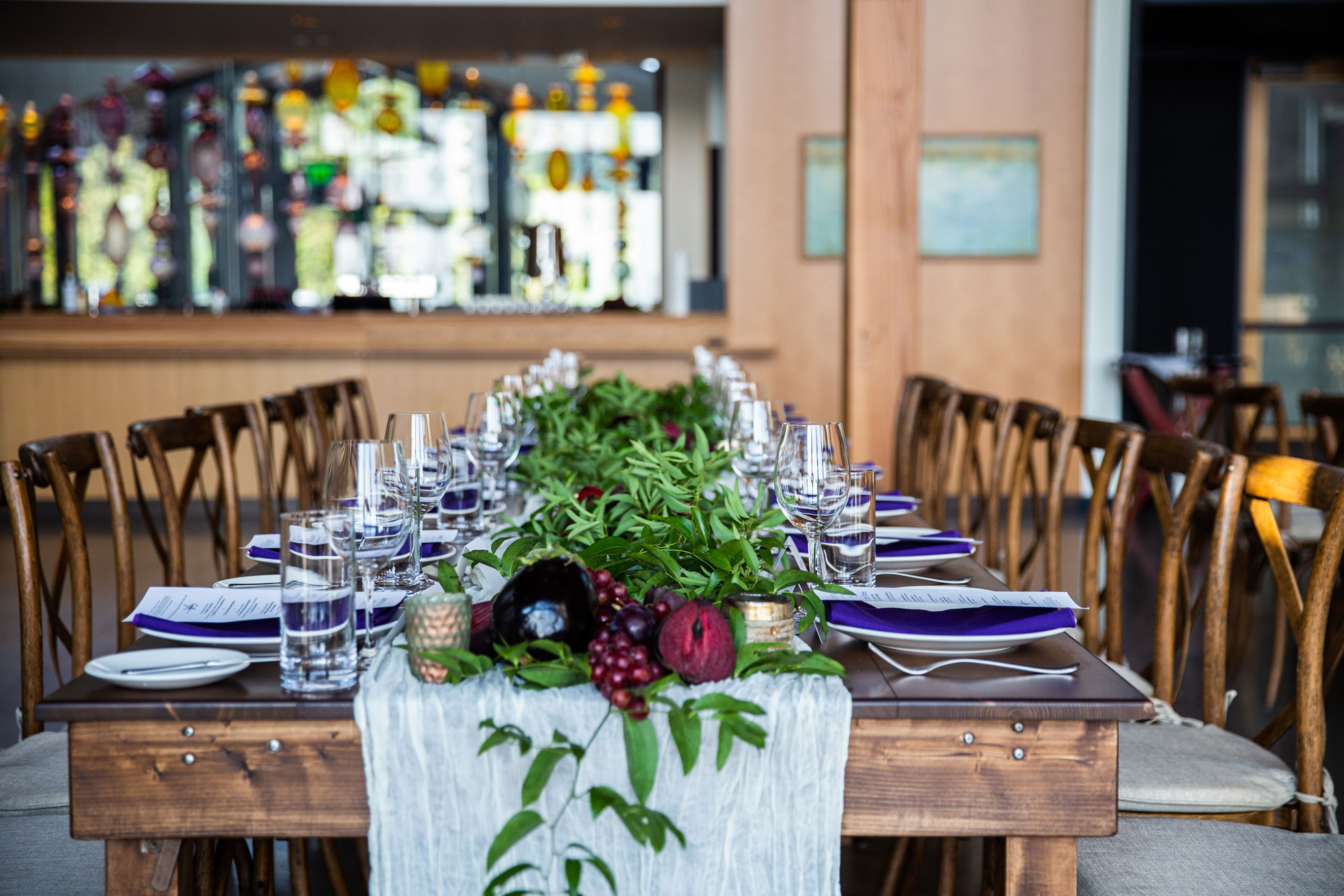 Skyline West set table