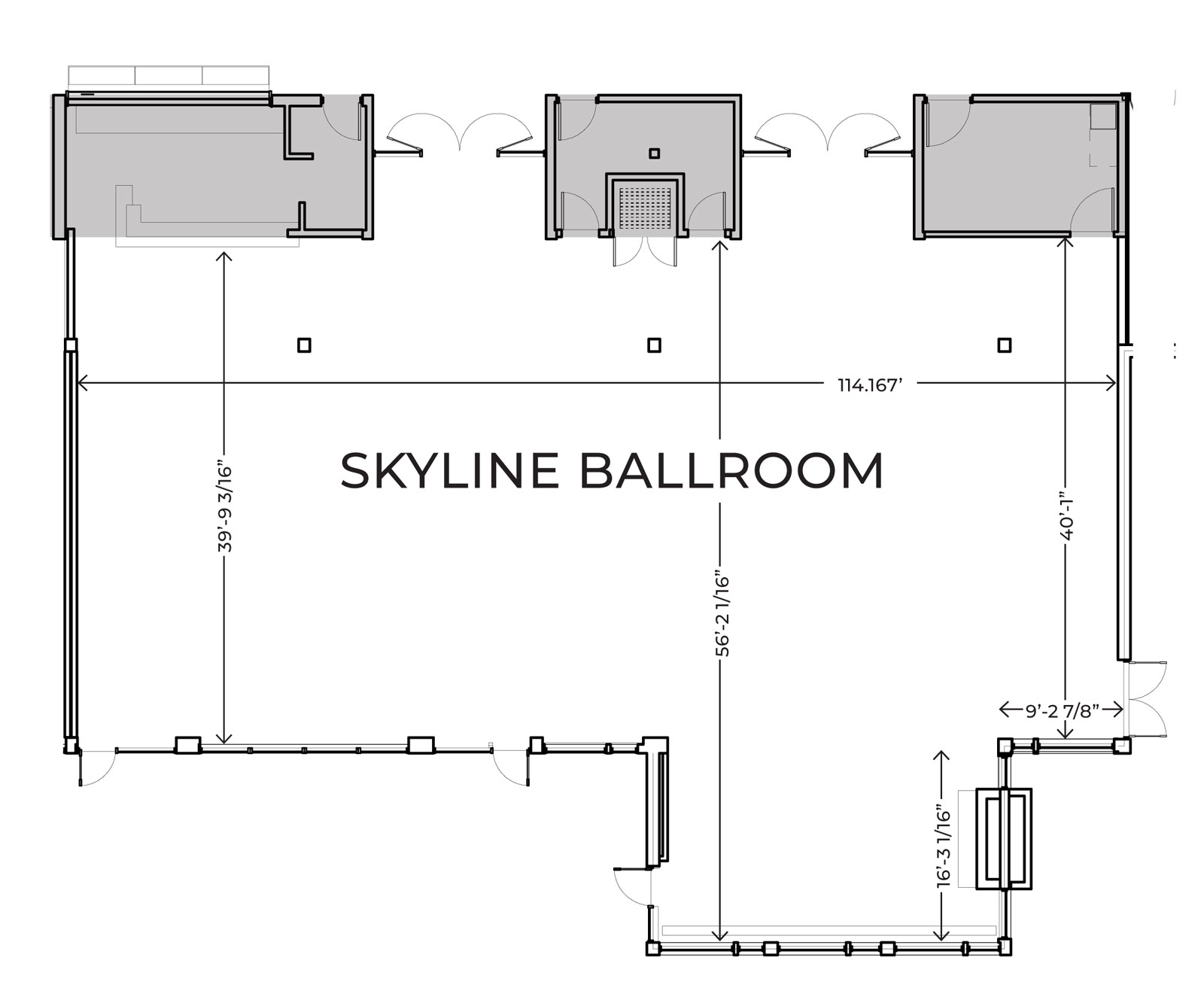 Skyline Ballroom Floor Plan